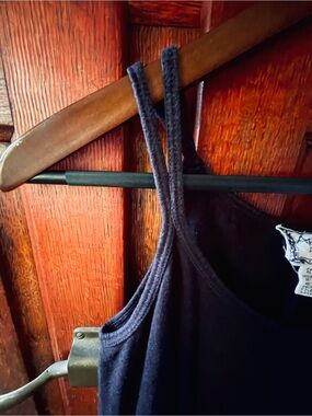 April Cornell Double-Strap Cotton Maxi Dress in Navy